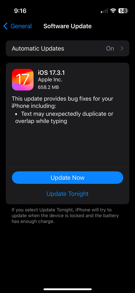 iOS updates