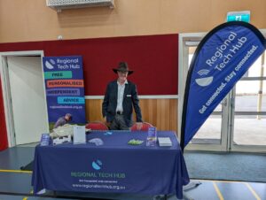 Peter with the Regional Tech Hub stand