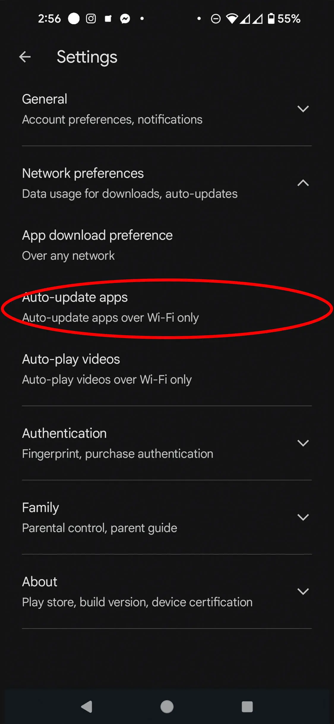 disable auto update
