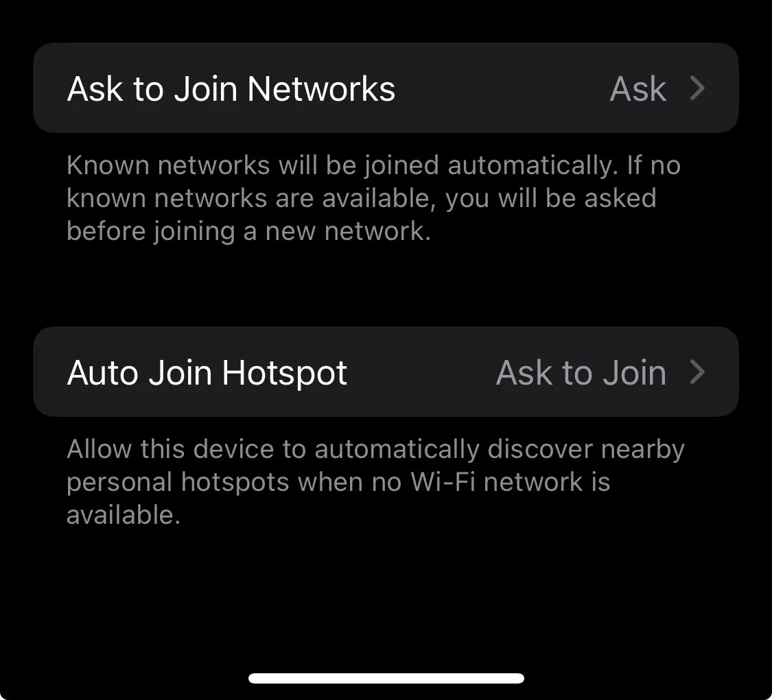 iphone setting