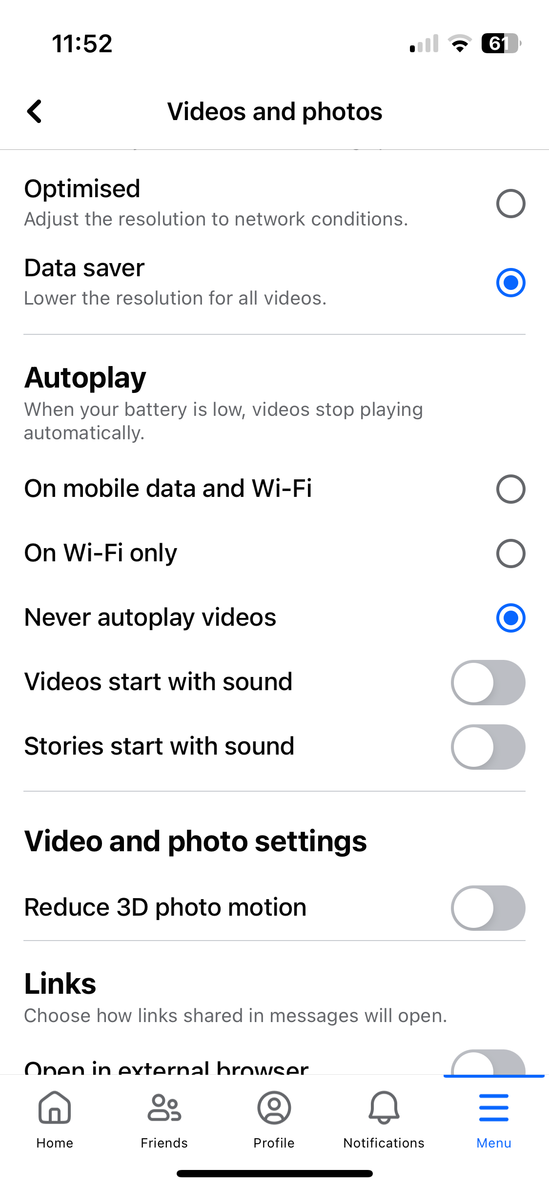 iphone setting
