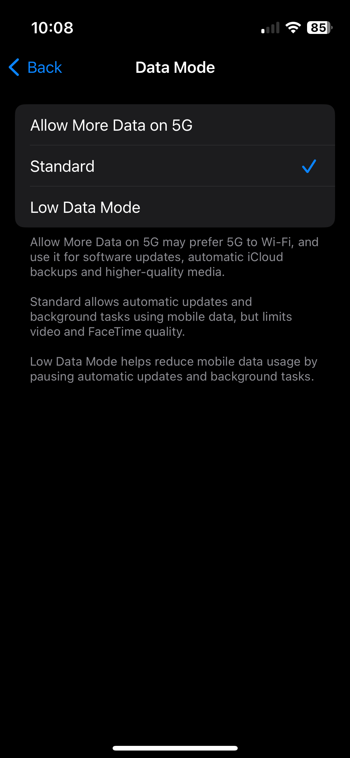 iphone setting