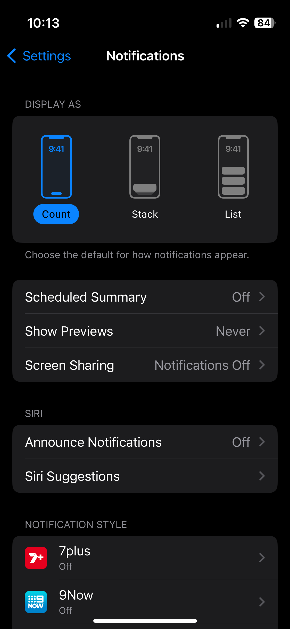 iphone setting